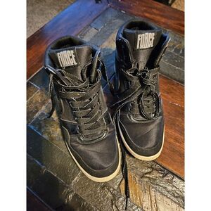 Force High-Top Sneakers Black Lace-Up Athletic Shoes Casual Streetwear